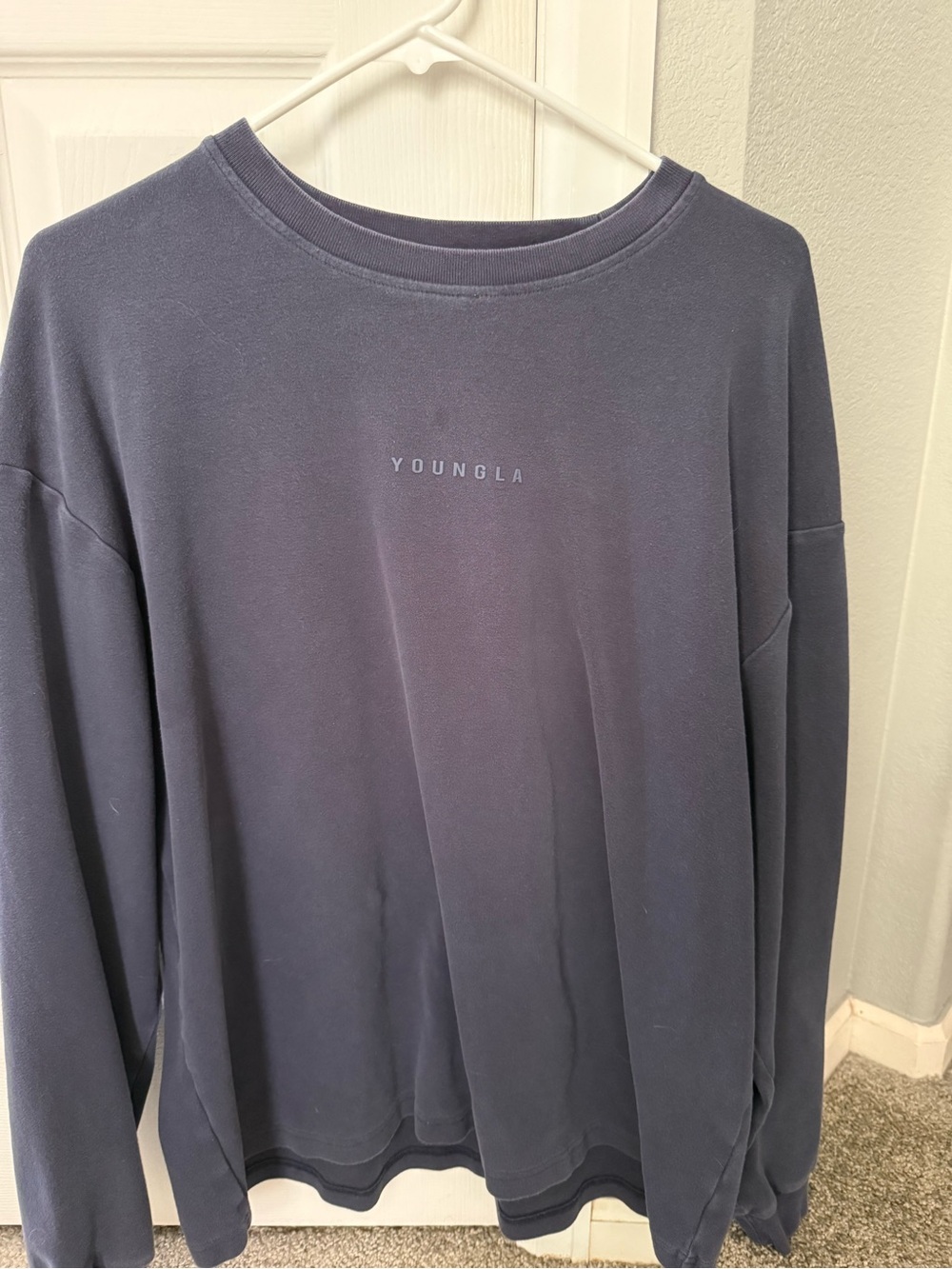 YoungLA Navy Blue Pullover Sweatshirt